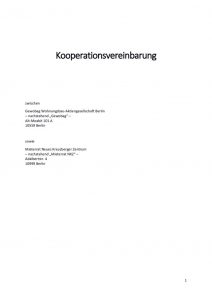 Kooperationsvereinbarung Gewobag NKZ PDF